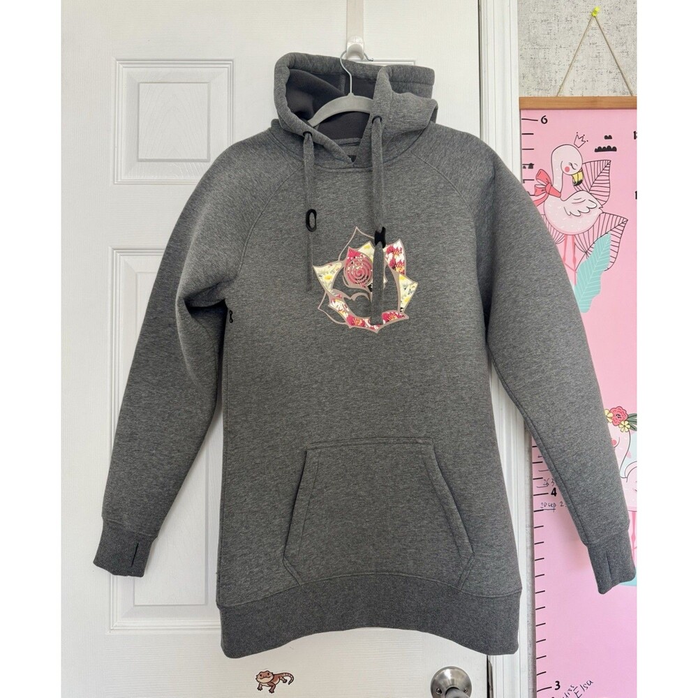 NWOT CG Habitats Large Womens Gray Hoodie Cotton Blend Long